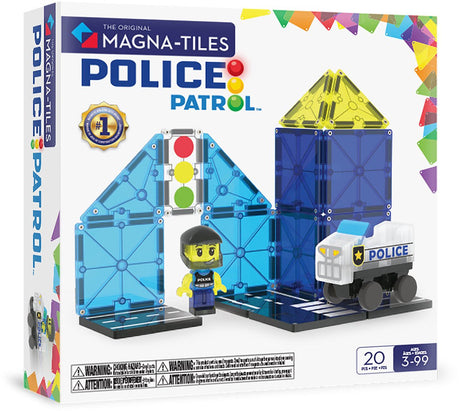 Magna-Fliesen | Polizeipatrouille 20-teiliges Set