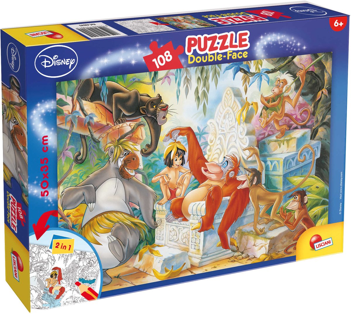 Lisciani Puzzle df plus 108 Das Dschungelbuch