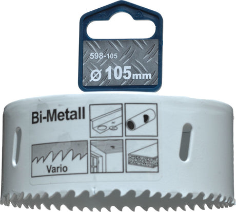 Kwb Lochsäge ø 105 mm – Bimetall – 8 % Kobalt – für Stahl und Holz – 598105