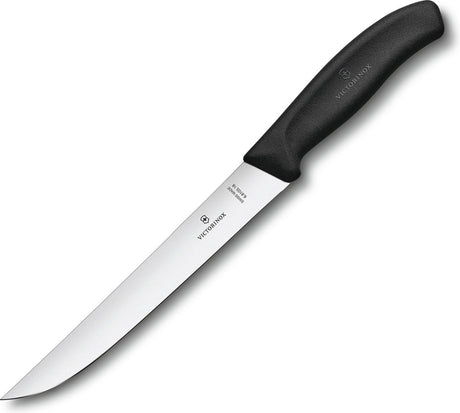 Victorinox Schweizer klassisches Tranchiermesser – 18 cm – Edelstahl Fibrox – Schwarz