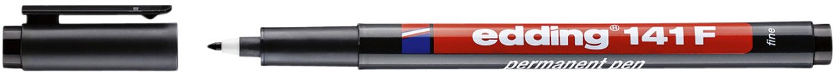 Edding Filzstift 141 rund 0,6mm schwarz | 10 Stück