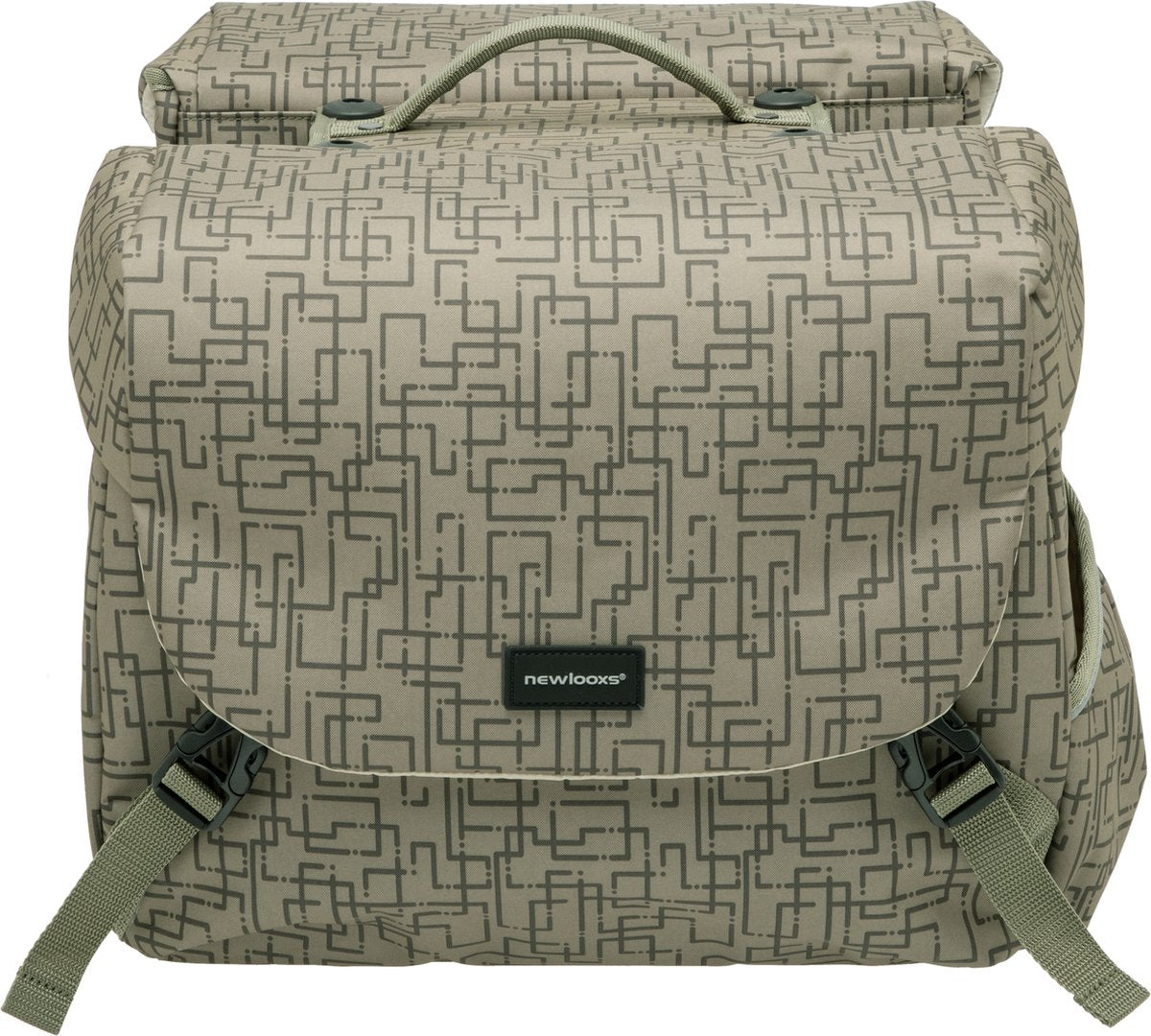 Mondi Joy Double Fahrradbeutel - Wasser - Repellent Polyester - Racktime - Ivy Grey