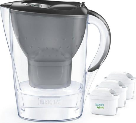 2978 Krug mit Filter Brita Marella +3 Maxtra Pro PP graues Polypropylen 2,4 l 150 l