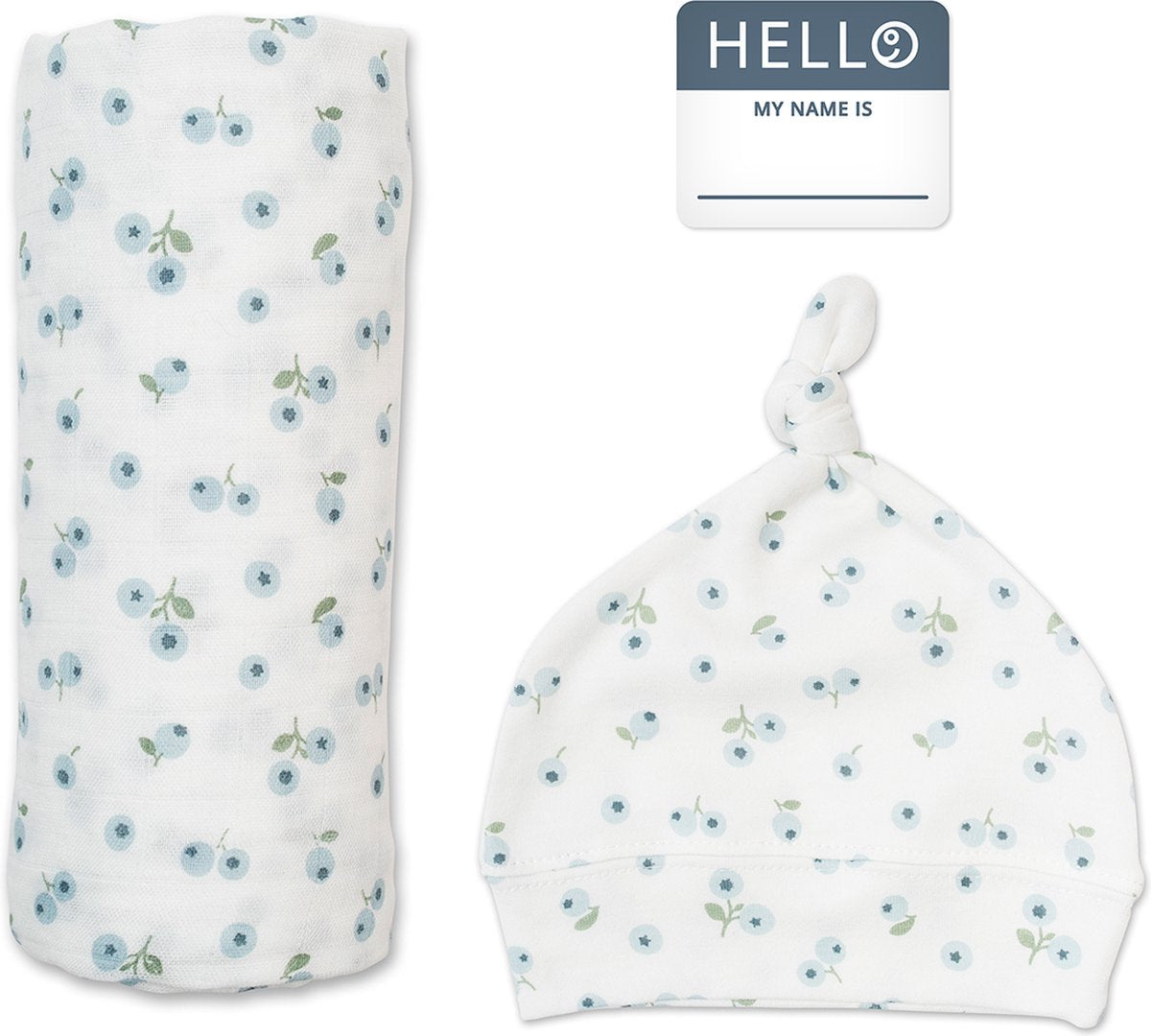 Lulujo Hello World Wickelmütze – Blaubeere