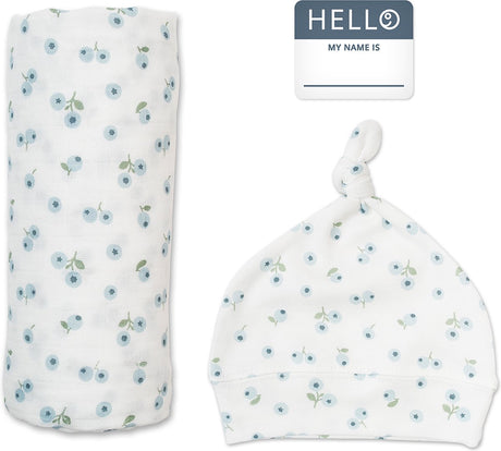 Lulujo Hello World Wickelmütze – Blaubeere