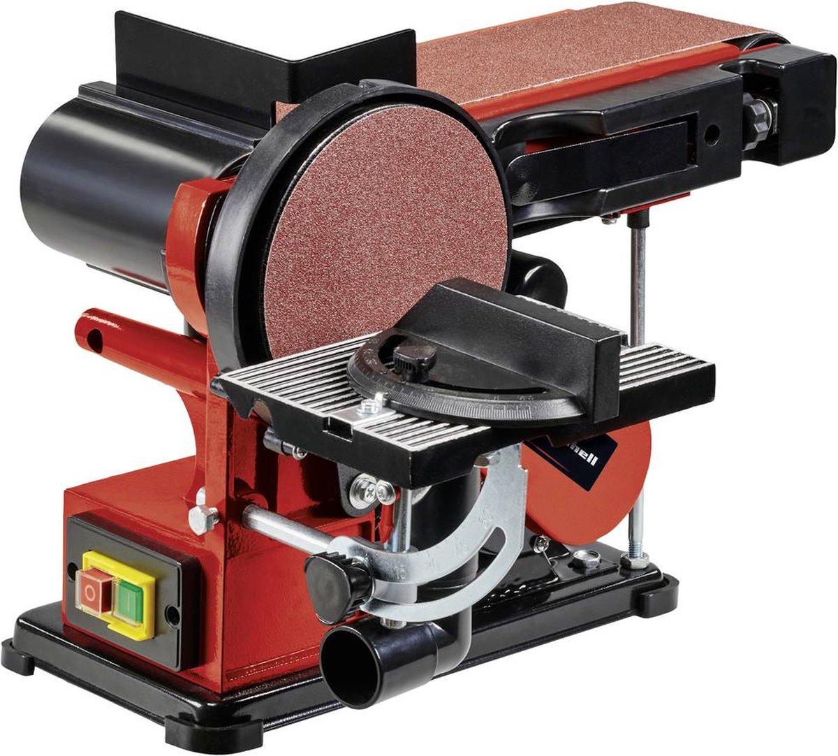 Einhell Elektro-Band- und Tellerschleifer TC-US 380 - 380 W - Schleifbandgeschwindigkeit 292 m min - Tellerschleifergeschwindigkeit 1.450 t min - inkl. 1x Schleifband K80 und 1x Schleifscheibe K80