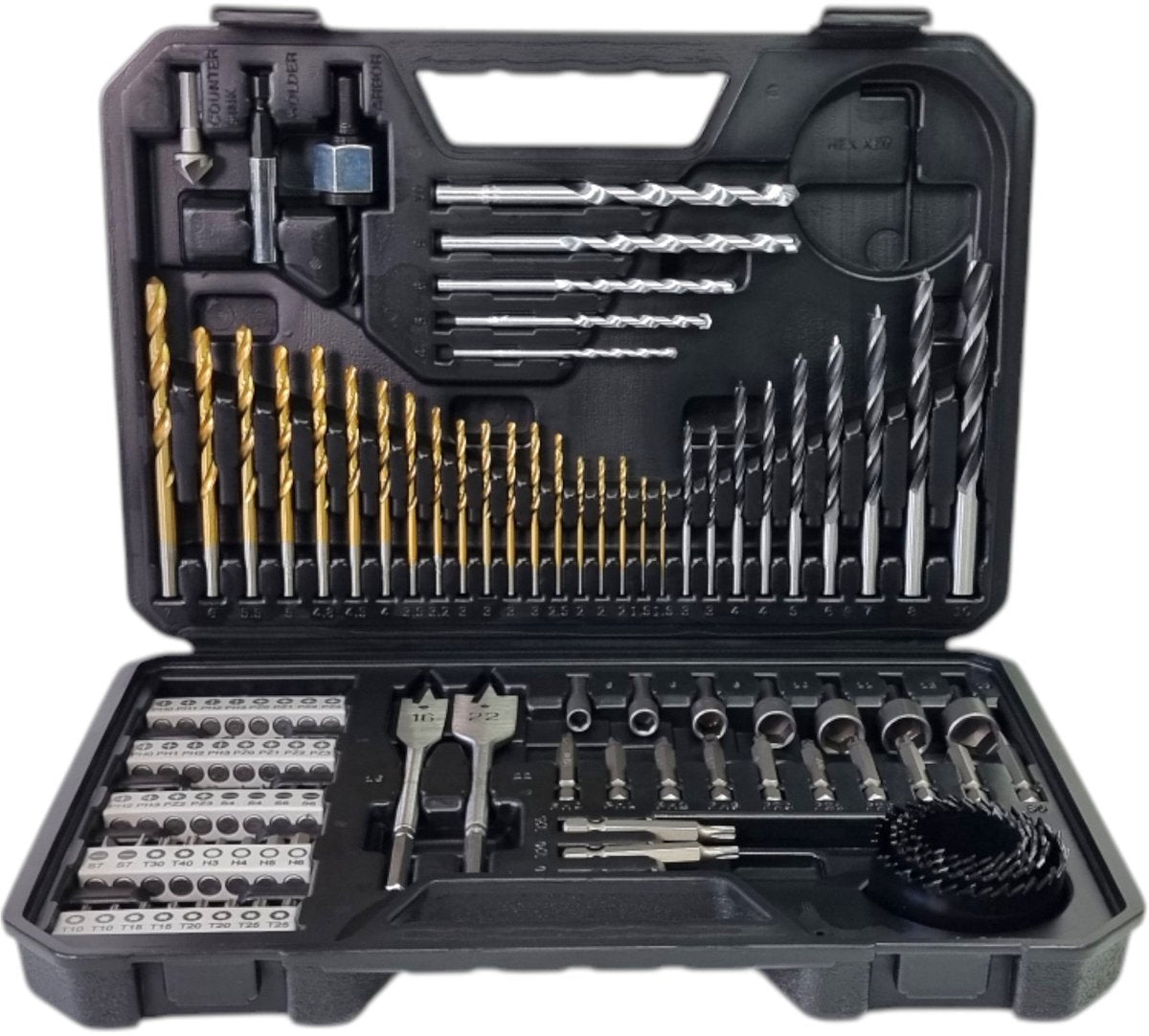 Bosch 2607017367 103-teiliges HSS-Bohrer- und Bit-Set – PH PZ TX SW SL
