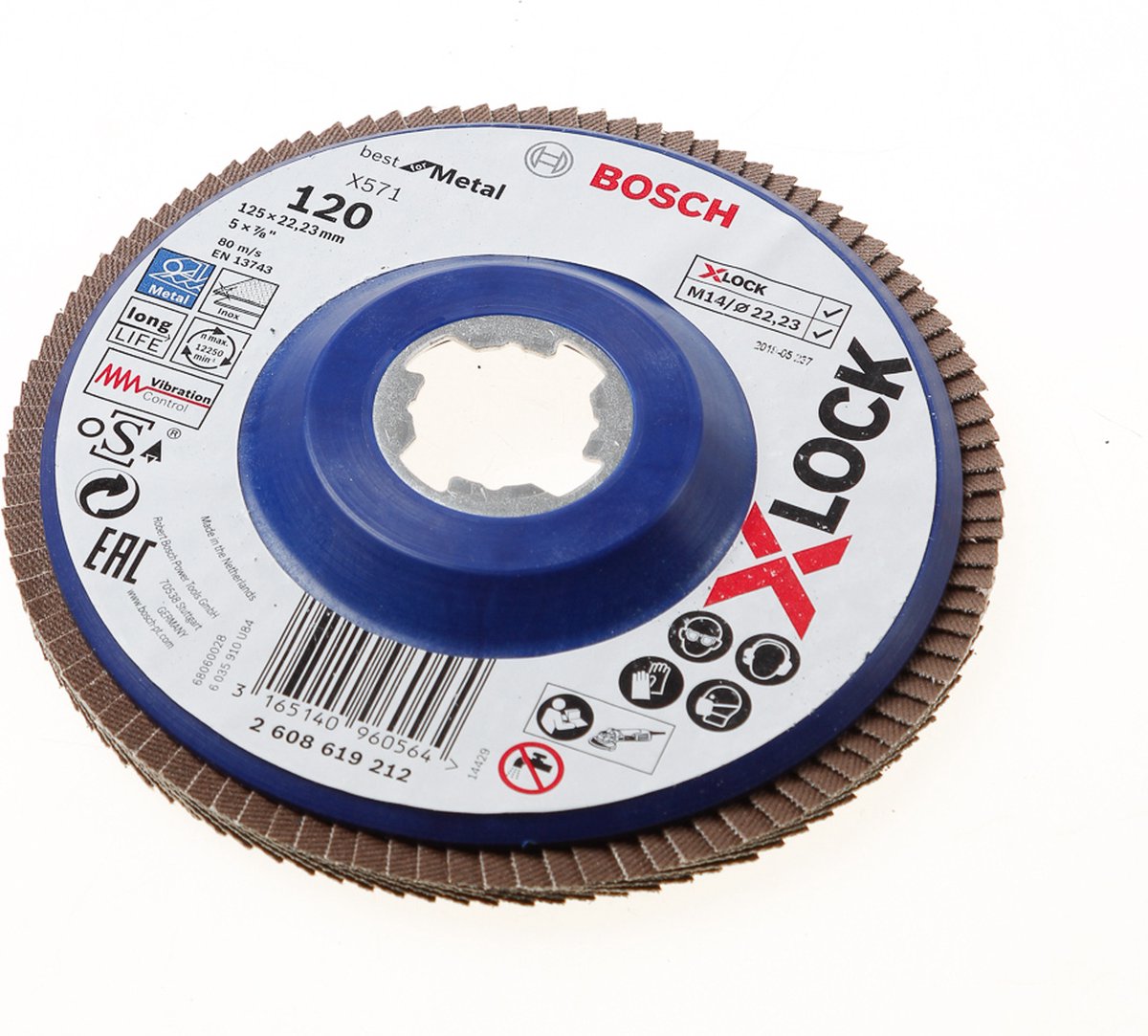 Bosch Fächerscheibe Xlock gerade 125 K120
