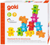 Goki -Holzfarben Bear Stapeling Game, 9dlg.