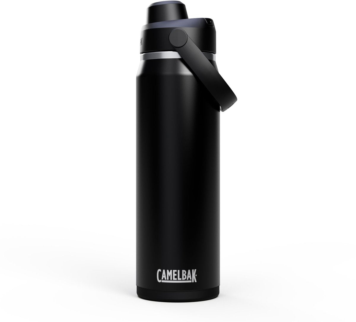 Camelbak Thrive Chug Trinkflasche – 750 ml – Edelstahl – mit Schraubverschluss – Isolierwasserflasche – Schwarz
