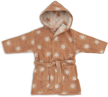Jollein badjas - 100% badstof - 1-2 jaar - jacquard - sun