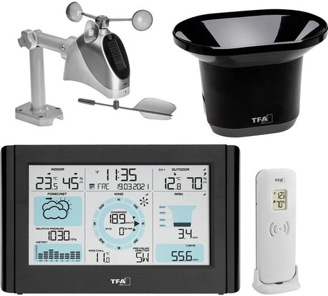 TFA Dostmann Weather Pro 35.1161.01 Funkwetterstation Vorhersage für 12 bis 24 Stunden Anzahl Sensoren max.: 3
