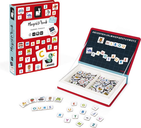 Janod - Magnetibook - Französisches Alphabet - Magnetbuch-Spielset