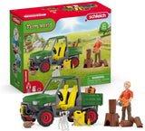 Schleich Farm World Houtzager mit Fahrzeug 42659