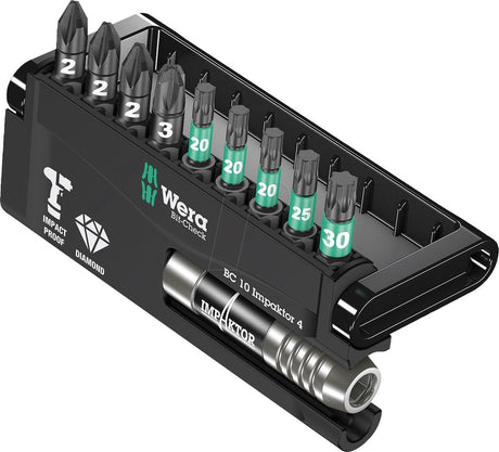 Wera 5057417001 10-teiliger Bit-Check Schlagschrauber-Bit-Satz