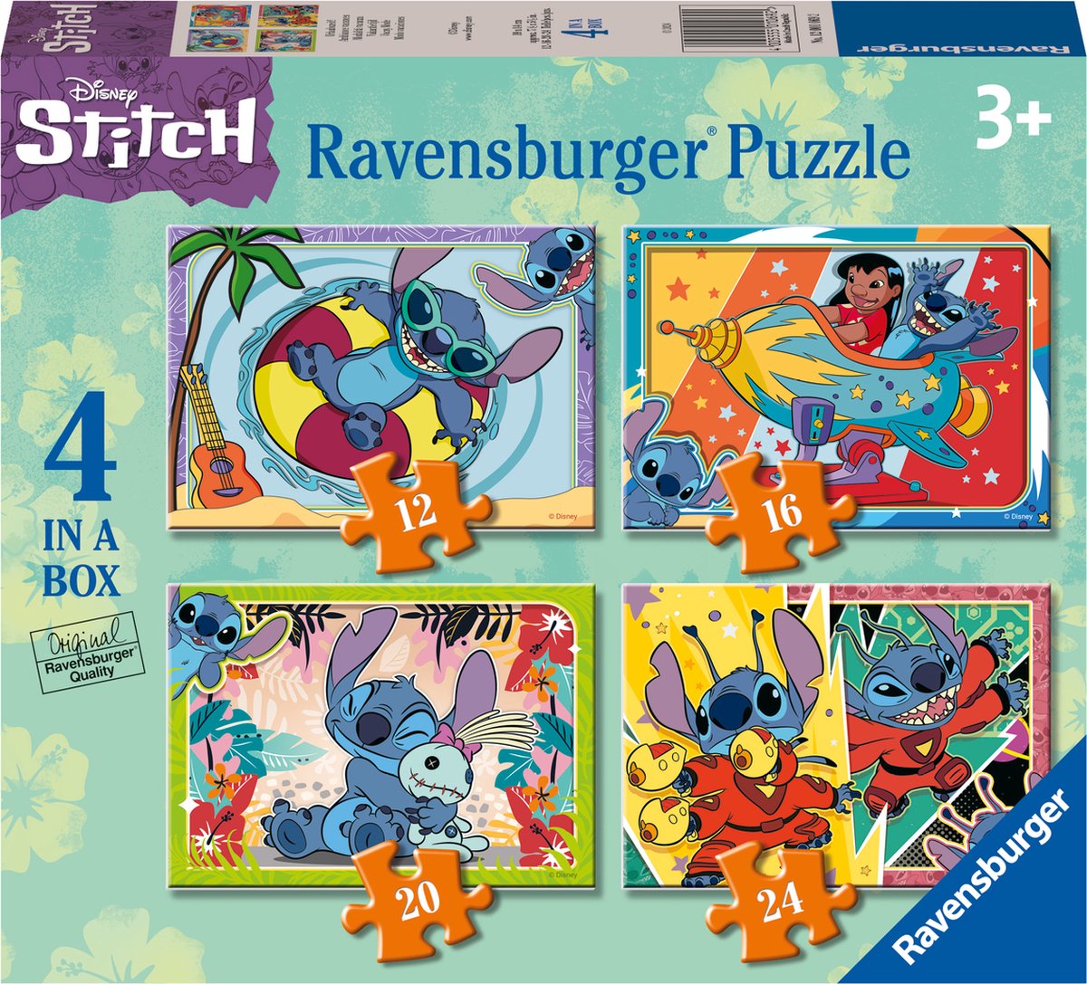 Ravensburger Jigsaw Puzzle Disney Stitch, 4in1