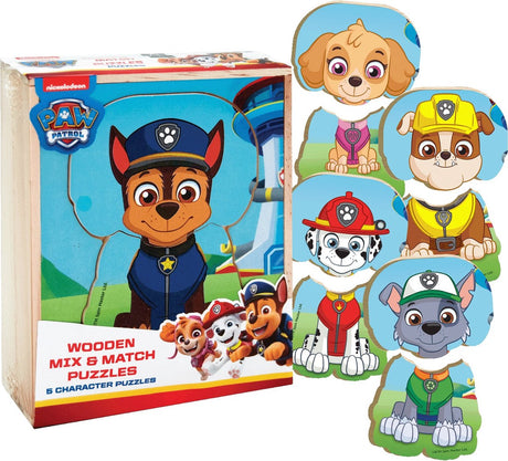 Paw Patrol Holzpuzzle ohne Markenzeichen – Mix-Match
