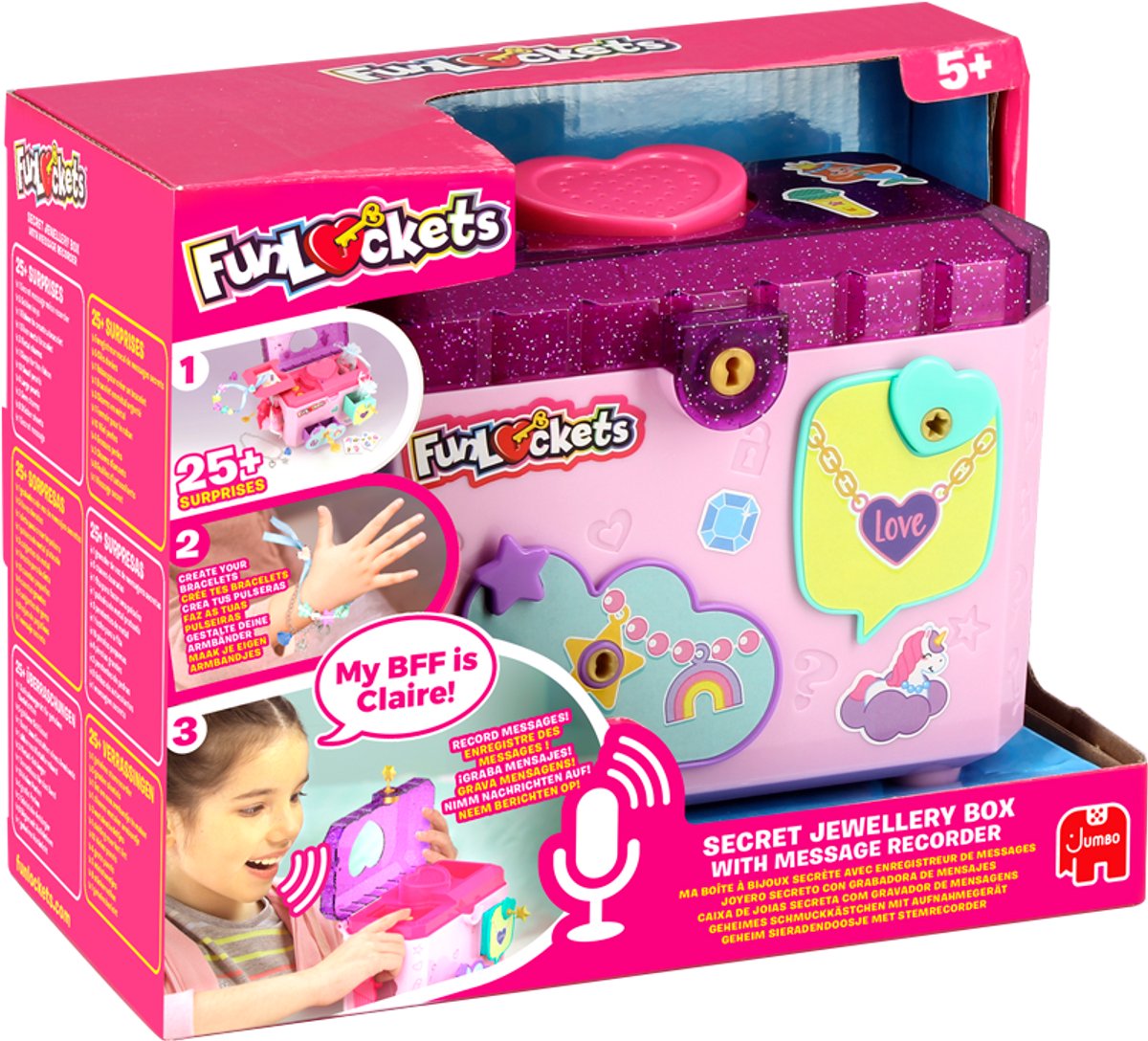 Jumbo Funlockets geheime Schmuckschatulle mit Nachrichtenaufzeichnung