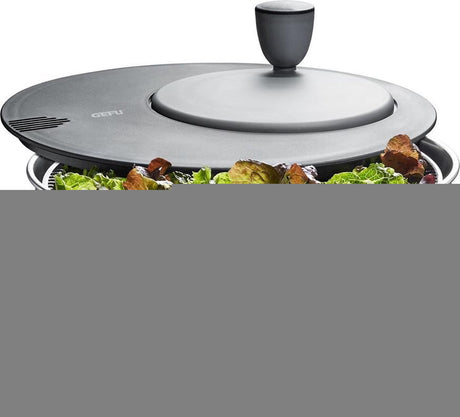 Gefu Rotare Salatschleuder – 4 Liter – Edelstahlschüssel – mit drehbarem Griff