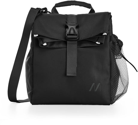 Muitomas Kühltasche 8 Liter – Wärmeisolierung – ein zentrales Fach – Seitentasche für Flasche – verstellbarer Schultergurt – Schwarz