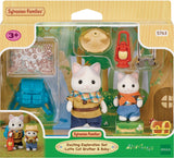 Sylvanian Family 5763 Duo-Abenteuer, Latte-Katzen-Bruder und Baby