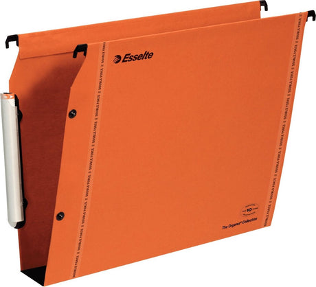 Esselte orgarex seitliche Hängemappe – 50 mm Boden – A4 – 25 Stück – Orange – für die Arbeit von zu Hause aus – ideal für das Home-Office