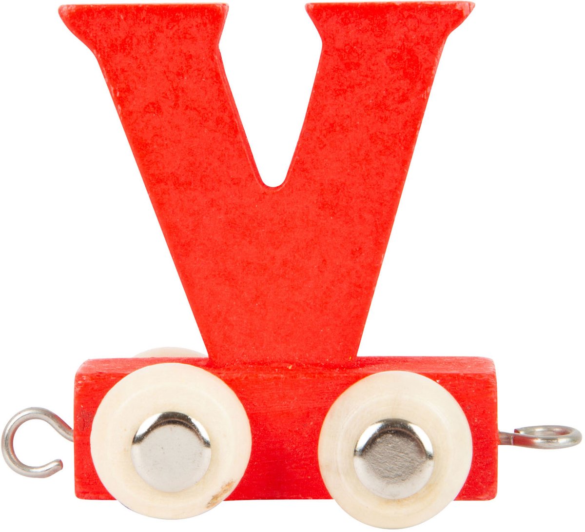 Small Foot - Buchstabenzug aus Holz rot - v - 12 Stück