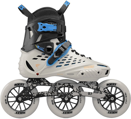 Roces Otli 125 Inline-Skates für Erwachsene – 3 x 125 mm Rollen – Speed-Inline-Skates – Grau Schwarz – Größe 39