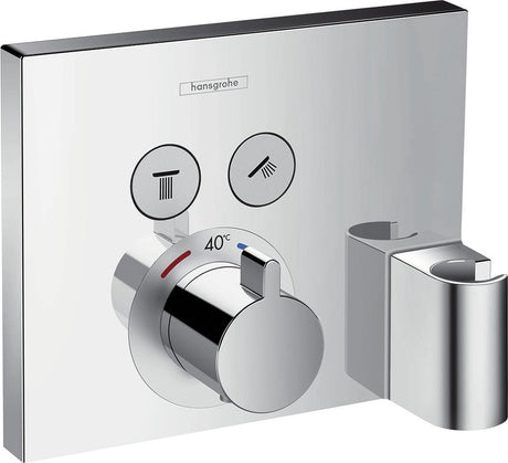 Hansgrohe Showerselect Fertigset – Einbau-Duscharmatur – Thermostat – 2 Duschfunktionen – inklusive Wandhalter