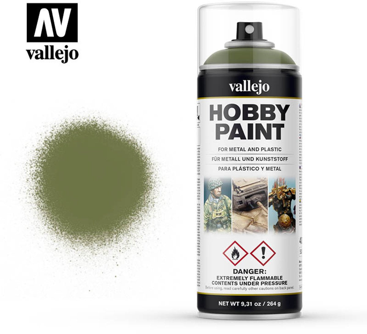 Vallejo val28027 – Koboldgrüne Grundierung – Sprühfarbe 400 ml
