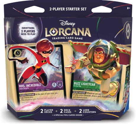 Disney Lorcana: Wilds unbekannt – 2-Spieler-Starterset | Frau. unglaubliches Buzz-Light-Jahr