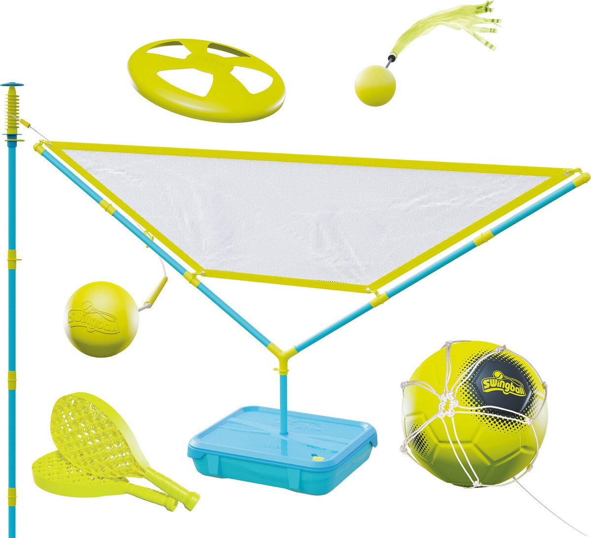 Swingball 5-in-1-Multiplay-Spielset mit allen Oberflächen Basic Blue Yellow