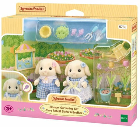 Epoch Sylvanian Family Garden und Blumen Lop Rabbit Bruder Schwester