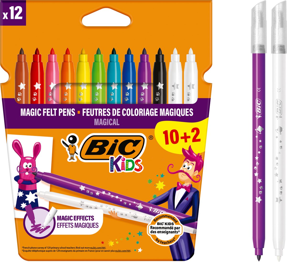 BIC Kids löschen Farben, 10 + 2 kostenlos