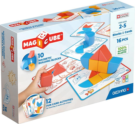 Geomag Magicube spielerisches Lernen recycelt – Magnetblöcke – 12-teilig – ab 3 Jahren
