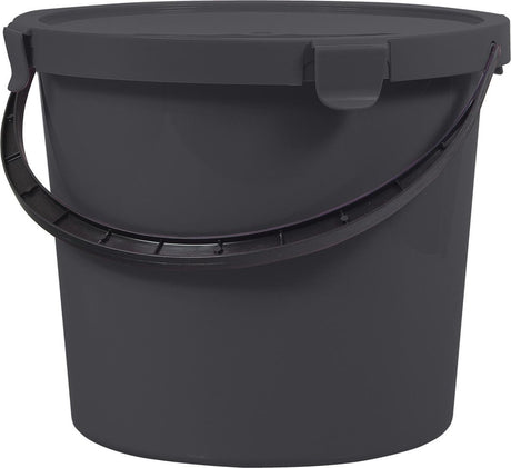 Plast Team Berry - Eimer mit Deckel - Dunkelgrau 10l