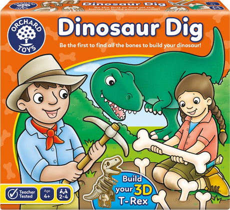Orchard Toys - Dinosaurier graben - Sammle als Erster die Dino-Knochen - Memory-Spiel - ab 4 Jahren