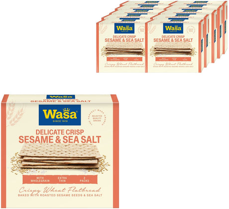 Wasa zarter knuspriger Sesam-Meersalz - Cracker - 10 x 190gr