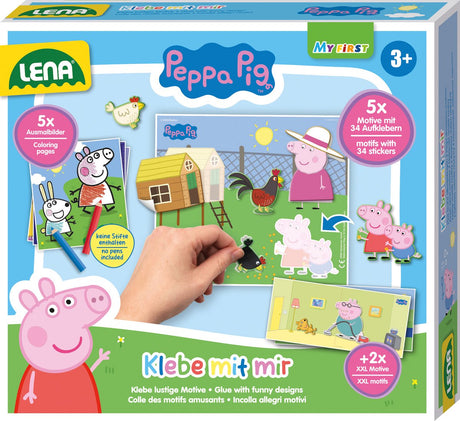 Lena Peppa Pig Lern-Bastelspiel – Kleben und Kleben lernen.
