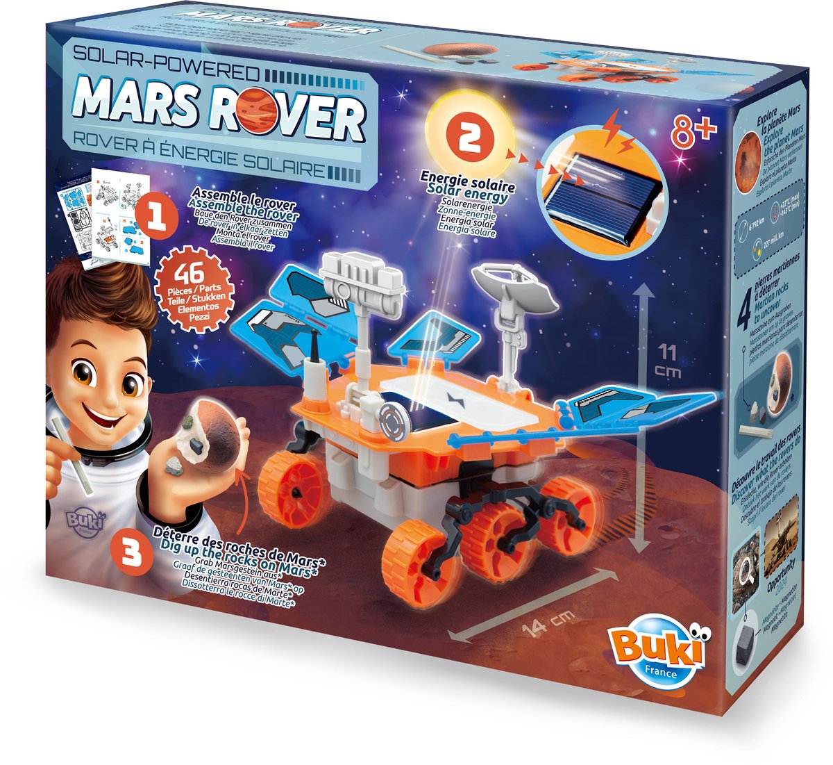 Buki France Buki – solarbetriebener Marsrover – Konstruktionsspielzeug – solarbetriebenes Fahrzeug