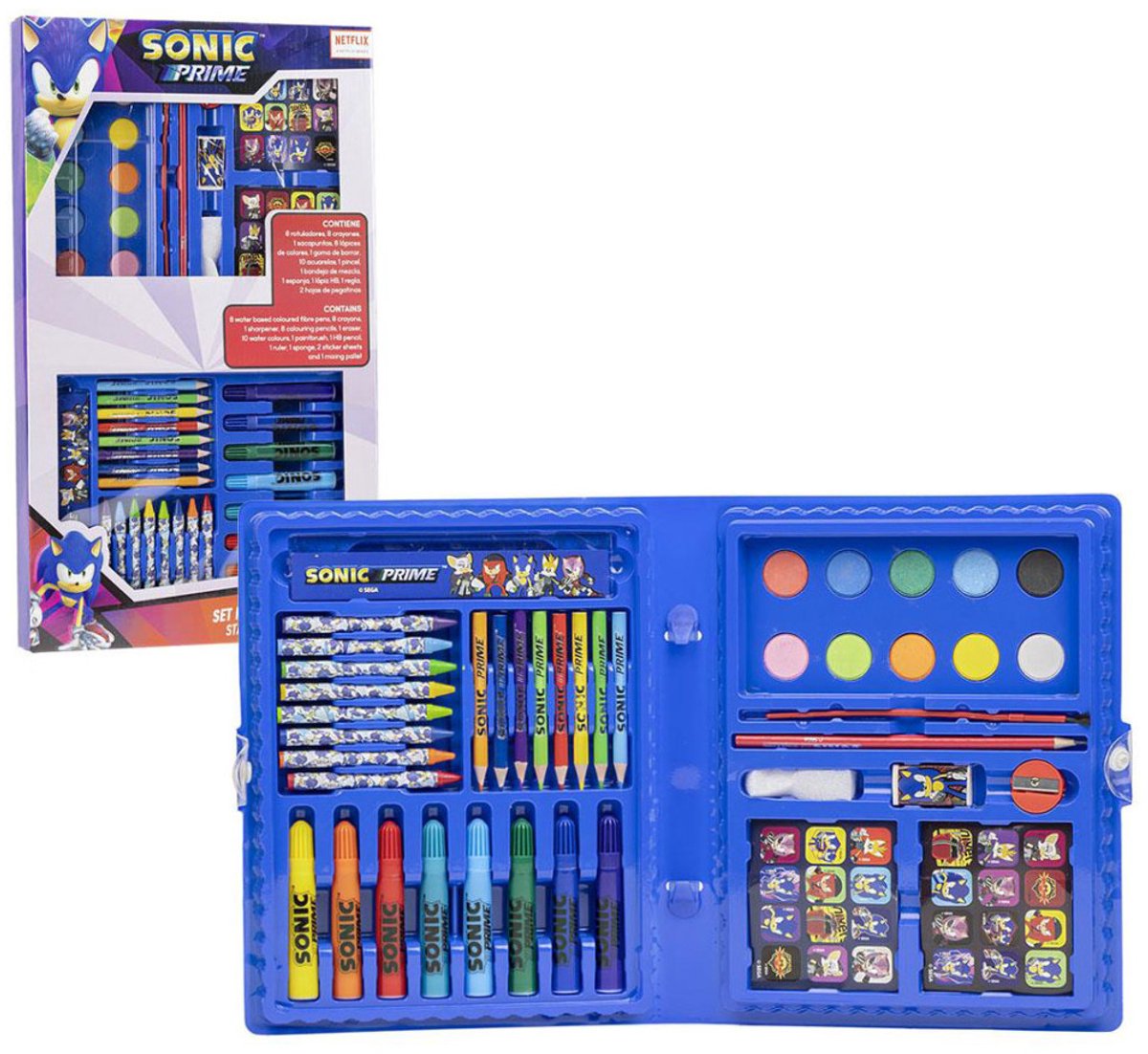 Disney,lilo_and_stitch Sonic Prime Drawing Zeichenbox-Zeichenset – 43-teilig