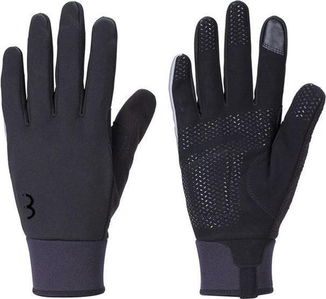 Bbb cycling controlzone fietshandschoenen winter - 5 - 10 ℃ - winddichte wielrenhandschoenen heren dames - sporthandschoenen - touchscreen compatibel - zwart - maat s - bwg-36