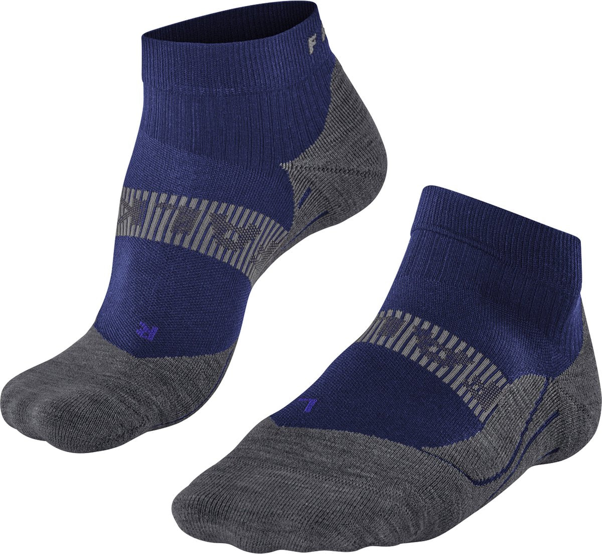 Falke ru4 cool short anti-blaar functioneel materiaal hardloopsokken heren blauw - maat 44-45