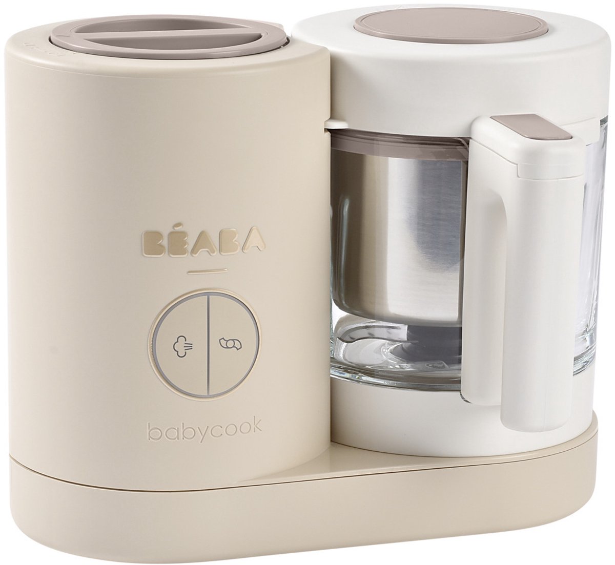 Béaba Babycook Néo – 6-in-1-Babynahrungsmaschine – Dämpfen, Mixen, Auftauen, Erhitzen – Glas Edelstahl – Ökodesign – 1250 ml – argile