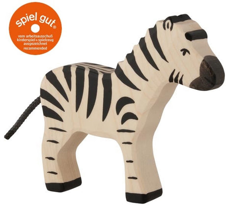 Holztiger Wildnis - Zebra - 14x3x14cm - Holzfigur - handgefertigt