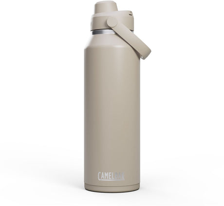 Camelbak Thrive Chug Trinkflasche – 1,2 l – Edelstahl – mit Schraubverschluss – Isolierwasserflasche – Beige
