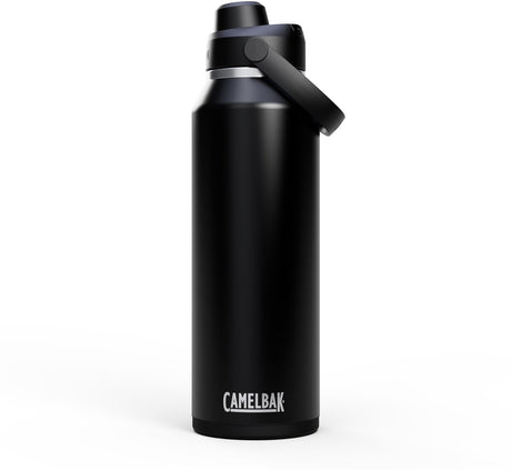 Camelbak Thrive Chug Trinkflasche – 1,2 l – Edelstahl – mit Schraubverschluss – Isolierwasserflasche – Schwarz