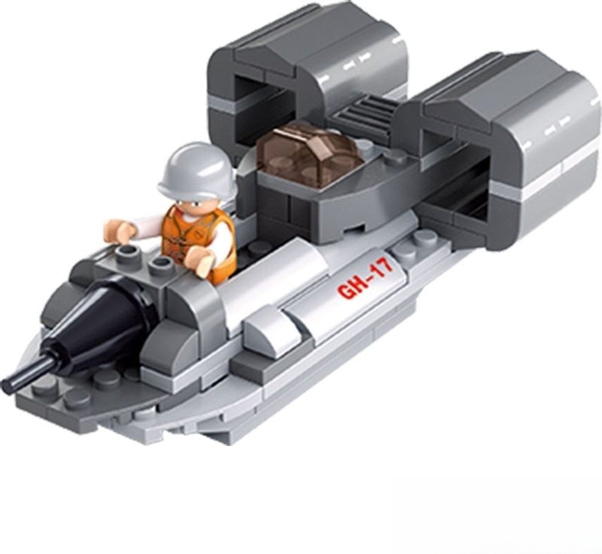 Sluban Army Jetboot 3-in-1 Konstruktionsspielzeug für Kinder ab 6 Jahren – Konstruktionsspielzeug Modellbau – Baukasten mit 101 Bausteinen und 1 Minifigur – m38-b0537f