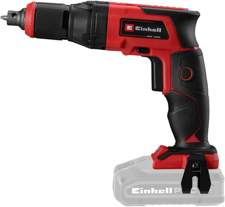 Einhell Akku-Gipskartonschrauber Te-Dy 18 Li Solo – Power X-Change – 18 V Li-Ion – 4000 t min – Tiefenanschlag – Dauerbetrieb – inkl. Hülle E-Box S35 - exkl. Akku und Ladegerät