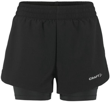 Craft Adv Essence 2-in-1 Shorts 2 W Damen-Sporthose – Schwarz